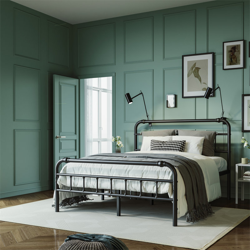 Metal tube bed frame sales